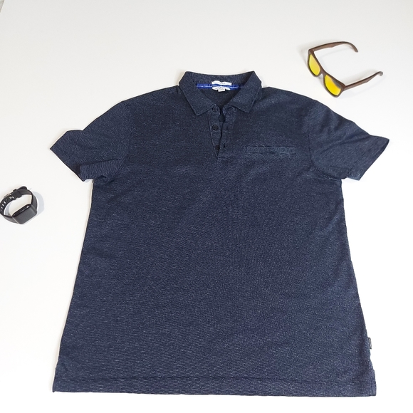 Calvin Klein Lrg. Slim Fit Mercerized Cotton Shirt - Picture 12 of 15